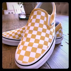 Fun and Trendy Checkered Slip on Vans
